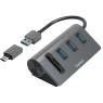 Usb jagaja hama 5 pesa 3xusb-a + sd + microsd