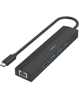 Adap. hama usb-c pistik -> 3xusb-a/usb-c/hdmi/lan