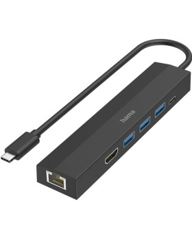 Adap. hama usb-c pistik -> 3xusb-a/usb-c/hdmi/lan