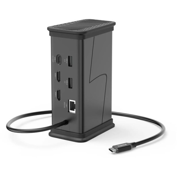 Sülearvuti dokk hama connect 2 office black / 100w
