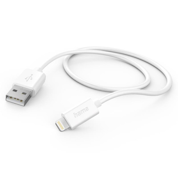 Kaabel hama usb a - lightning, 1m, valge