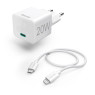 Vooluadapter hama 20w kit lightning,  white