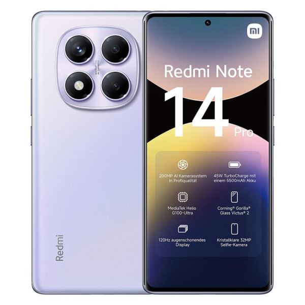Xiaomi redmi note 14 pro 8+256gb, lilla