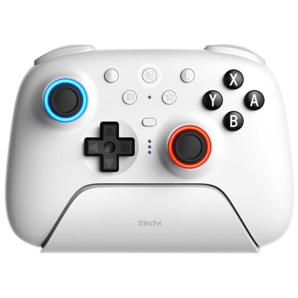 Pult 8bitdo pc/switch/switch2 ultimate 2 + charger (w), valge