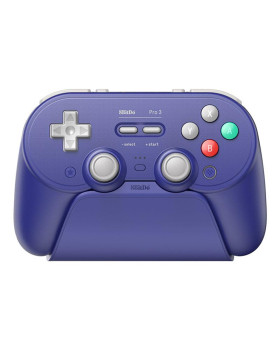 Pult 8bitdo pc/switch/switch2 pro 3 bt + laadija (w), sinine