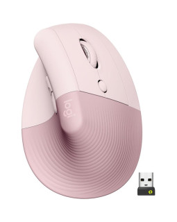 Juhtmata hiir logitech lift vertical ergonomic, roosa