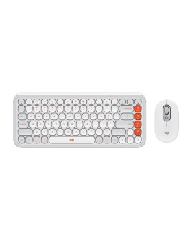 Desktop logitech pop icon combo us (w), valge