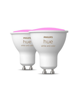 Philips hue white&color amb. gu10, 2x 4,3w bulb