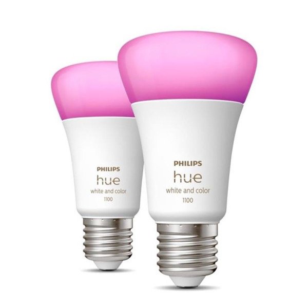 Philips hue white&color amb. e27, 2x 9w bulb
