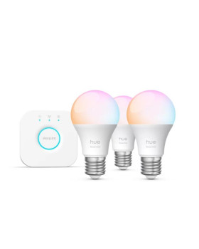 Philips hue essential e27 8w 806lm, colored, 3-pack + bridge Philips hue essential e27 8w 806lm, colored, 3-pack + bridge