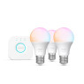 Philips hue essential e27 8w 806lm, colored, 3-pack + bridge