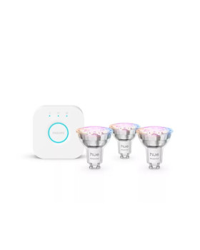 Philips hue essential gu10 4.7w 345lm, colored, 3-pack + bridge Philips hue essential gu10 4.7w 345lm, colored, 3-pack + bridge