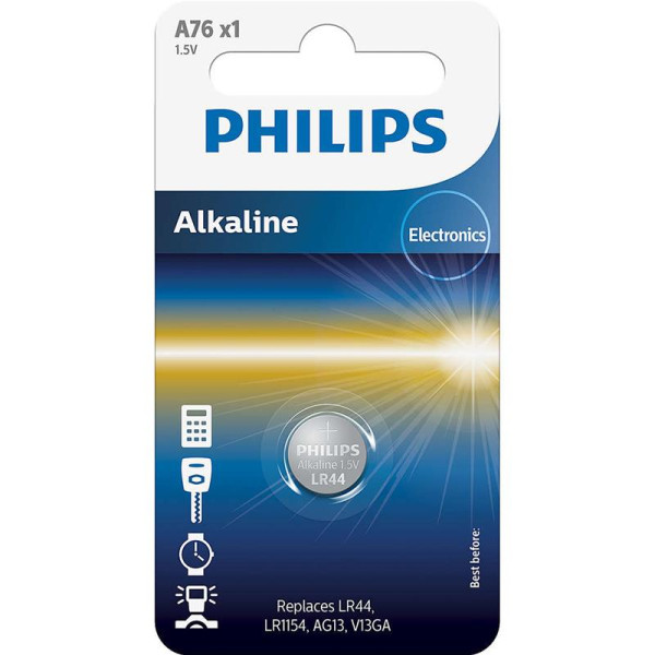 Patarei philips a76 1.5 v alkaline (lr44 / lr1154)