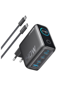 Ac adapter anker, gan, 4-port, pd 3.1, 5-20v/140w