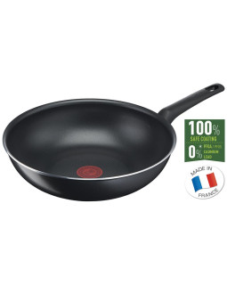 Tefal simple cook 28 cm vokkpann, aluminum, must