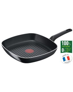 Tefal simple cook 26 x 26 cm grillpann, aluminum, must