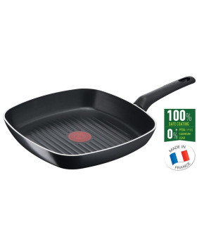 Tefal simple cook 26 x 26 cm grillpann, aluminum, must