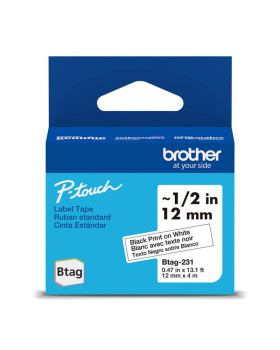 Lint brother btag231 12mm must/valge 4m Lint brother btag231 12mm must/valge 4m