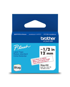 Lint brother btag232 12mm punane/valge 4m
