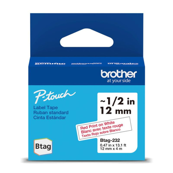 Lint brother btag232 12mm punane/valge 4m Lint brother btag232 12mm punane/valge 4m