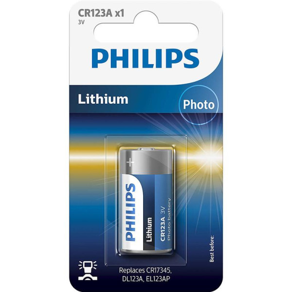 Patarei philips cr123 3v  lithium