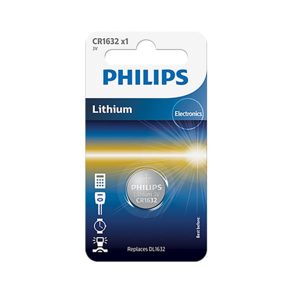 Patarei philips cr1632 3 v lithium