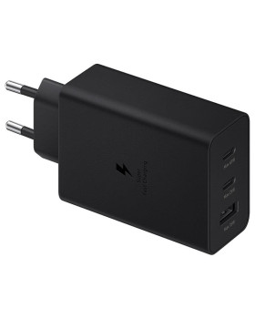 Vooluadapter samsung 65w trio usb-c/a, black