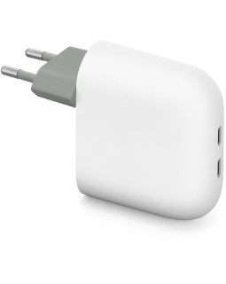 Google 67w dual usb-c charger, snow