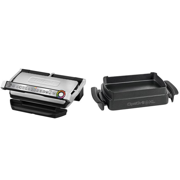 Optigrill+ xl snacking baking tefal, inox