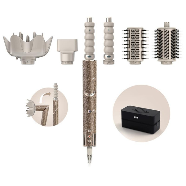 Juuste kujundamise seade shark flexstyle 5-in-1, kuldne teemant