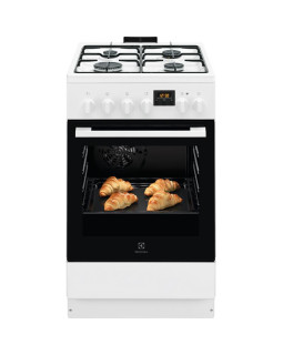 Gaasipliit elektriahjuga, electrolux, 50cm, valge