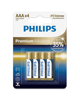 Patarei philips lr03m aaa 4 tk premium alkaline