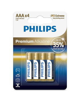 Patarei philips lr03m aaa 4 tk premium alkaline Patarei philips lr03m aaa 4 tk premium alkaline