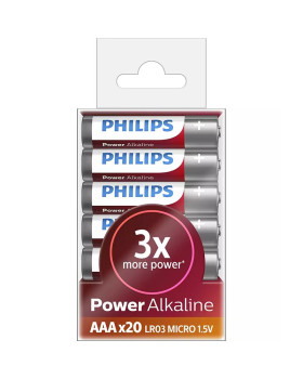 Patarei philips lr03p aaa 20tk power alkaline