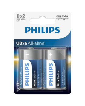 Patarei philips lr20e d 2 tk ultra alkaline