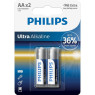 Patarei philips lr6e aa 2 tk ultra alkaline