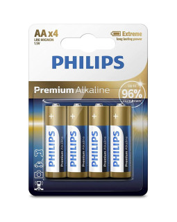 Patarei philips lr6m aa 4 tk premium alkaline