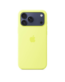 Iphone 17 pro max silicone case with magsafe, neon yellow