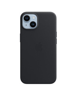 Iphone 14 leather case with magsafe - midnight