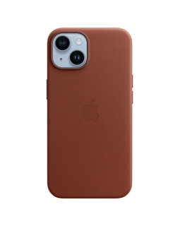 Iphone 14 leather case with magsafe - umber