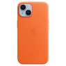 Iphone 14 leather case with magsafe - orange