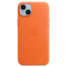 Iphone 14 plus leather case with magsafe - orange
