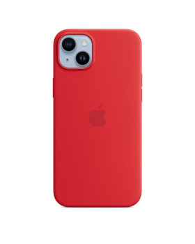 Iphone 14 plus magsafe silikoonümbris, punane