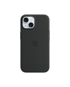 Iphone 15 silicone case with magsafe - black