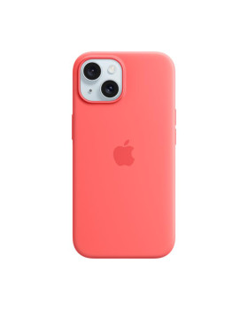 Iphone 15 silicone case with magsafe - guava