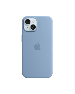 Iphone 15 silicone case with magsafe - winter blue