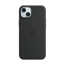 Iphone 15 plus silicone case with magsafe - black