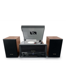 Muusikakeskus muse, retro, cd/usb,bt, vinüül, must