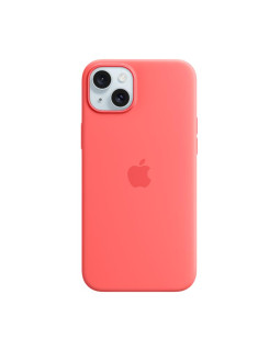 Iphone 15 plus silicone case with magsafe - guava
