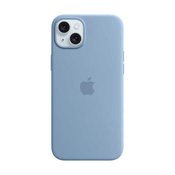 Iphone 15 plus silicone case with magsafe - winter blue